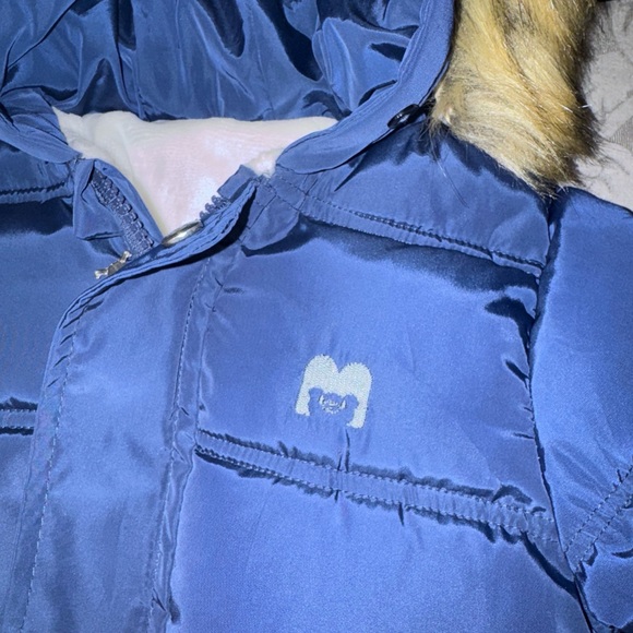 Murmur Bear Cozy Blue Kids Snowsuit with Faux Fur Trim Sz 18-25 months - Picture 3 of 11